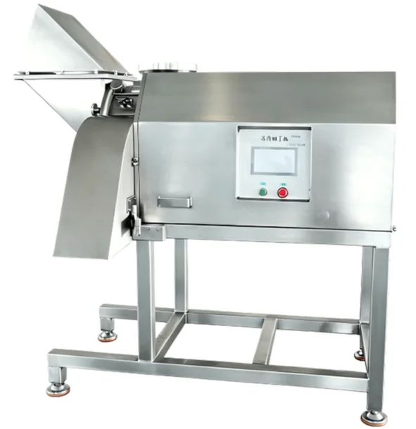 YQQD-350 3D frozen meat dicer in production line