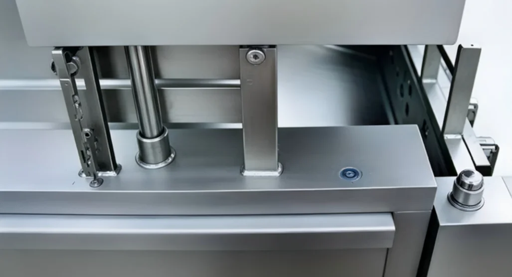 QK-ST frozen meat cutting machine — SUS304 construction detail